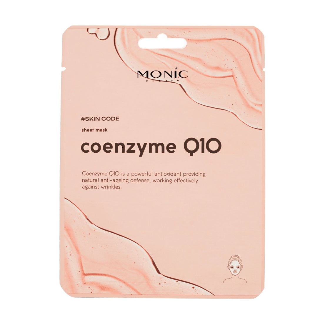 Тканинна маска для обличчя Monic Beauty Skin Code Coenzyme Q10 Sheet Mask з коензимом Q10, 25 мл